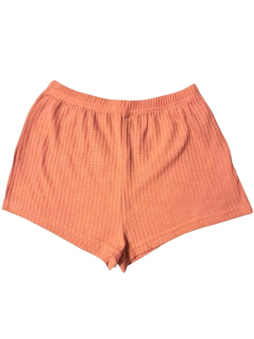 Ribbed Knit Cami & Short Pajama Set - Peach, Rust & Taupe